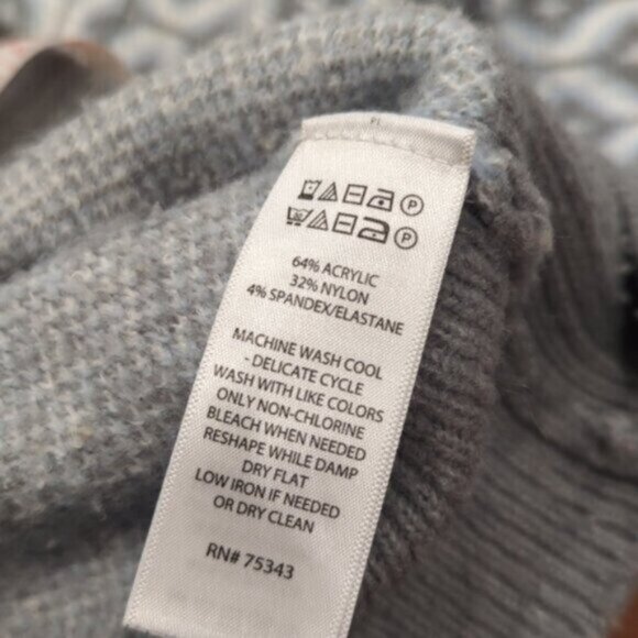 Paraphrase fuzzy button down geometric print cardigan sweater - Picture 7 of 7